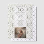 50誕生祝い（写真） ベラム紙招待状 (オフセット (招待状))
