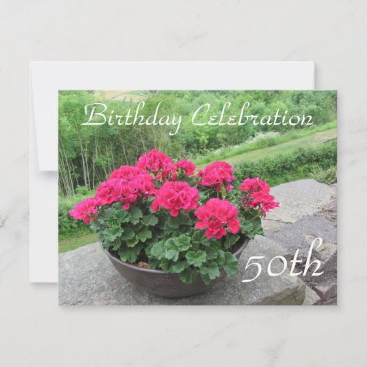 50誕生祝い 招待状 (正面)