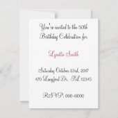 50誕生祝い 招待状 (裏面)