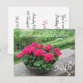 50誕生祝い 招待状 (正面/裏面)