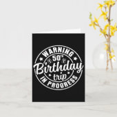 50警告回目の誕生日旅行おもしろい50Ye カード (黄色い花)