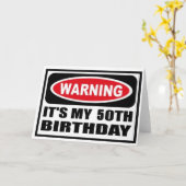 50警告誕生日 カード (黄色い花)