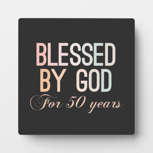 50賛美年の誕生日デザイン フォトプラーク (正面)
