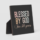 50賛美年の誕生日デザイン フォトプラーク (正面)