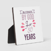 50賛美年の誕生日デザイン フォトプラーク (正面)