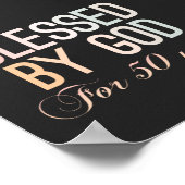 50賛美年の誕生日デザイン ポスター (角)