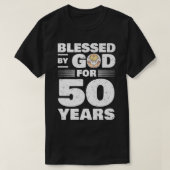 50賛美年50誕生日の神による Tシャツ (デザイン正面)