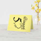 50賛美歳の時に神によって黄色いハートで カード (黄色い花)