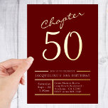 50赤50th誕生日パーティー金ゴールド 箔招待状<br><div class="desc">50歳祝の華やかなバースデーパーティ招待状とスタイルの節目の誕生日！赤い背はっきりした景と金ゴールドフォイルのアクセントを備え、これらの招待状は確実に声明を行う。招待状の家族とお祝いへの友達これらの豪華な金ゴールドフォイル50th誕生日パーティー招待状とスタイル。</div>