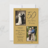 50金エレガントの年50周年結婚 招待状 (正面)