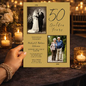 50金エレガントの年50周年結婚 招待状