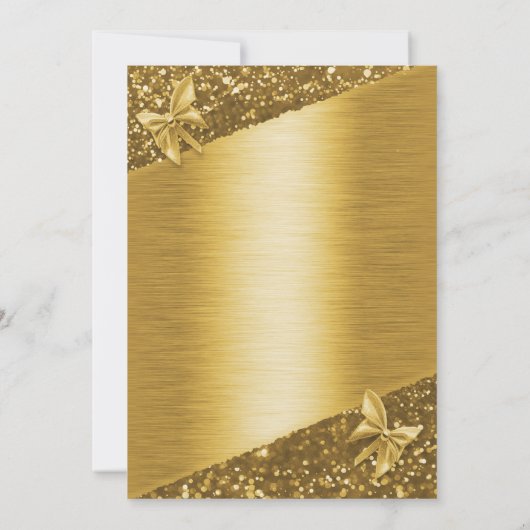 50金ゴールドは記念日結婚を保存する 招待状 (裏面)