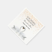 50金ゴールド結婚の白鳥の愛 スタンダードカクテルナプキン (角)