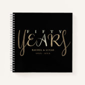 50金ゴールド結婚アニバーサリーゲストブック ノートブック (正面)