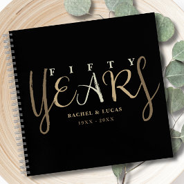50金ゴールド結婚アニバーサリーゲストブック ノートブック