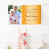 50金ゴールド結婚記念写真カスタム 横断幕 (インサイチュ)