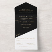 50金ゴールド結婚記念日 オールインワン招待状 (内側)