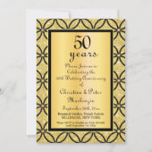 50金ゴールド結婚記念日 招待状 (正面)