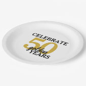 50金祝年シンプル50周年 ペーパープレート (アングル)