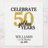 50金祝年50周年結婚記念 ワインラベル (シングルラベル)