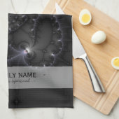 50階調のグレー – Fractal Art キッチンタオル (四つ折り)