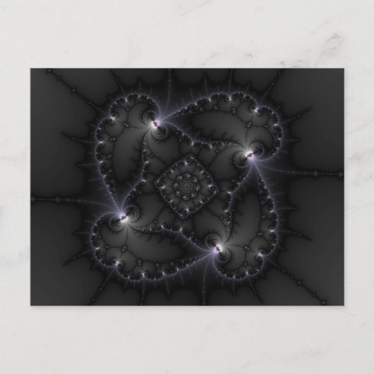 50階調のグレー – Fractal Art ポストカード (正面)