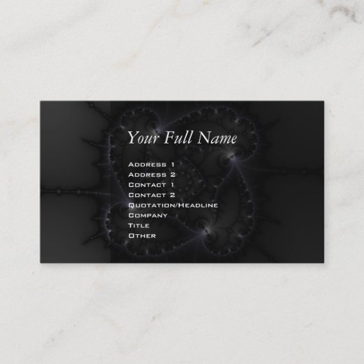 50階調のグレー – Fractal Art 名刺 (正面)