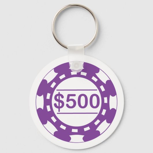 $500カジノチップキーチェーン キーホルダー (正面)