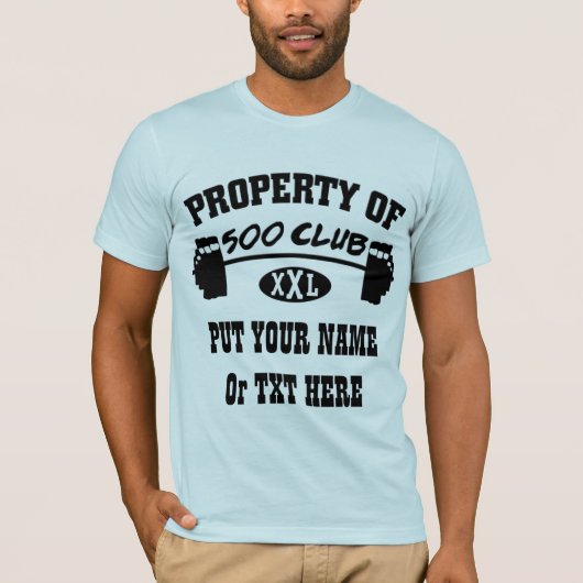 500クラブXXLマンズベラキャンバスTのプロパティ Tシャツ (正面)