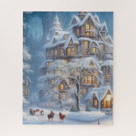 500ピースクリスマスパズル-フェスティバル城 ジグソーパズル