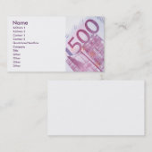 500ユーロ 名刺 (正面/裏面)