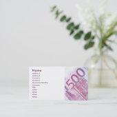 500ユーロ 名刺 (スタンド正面)