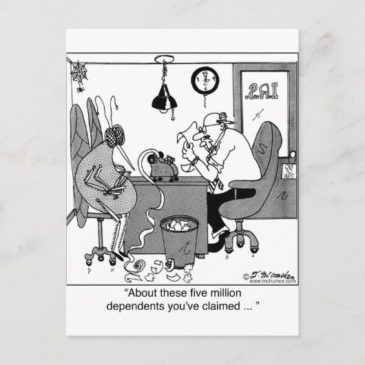 500万人の扶養家族？ ポストカード (正面)