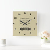 500年の原子シミュレーション スクエア壁時計 (ホーム)