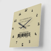 500年の原子シミュレーション スクエア壁時計 (傾斜)