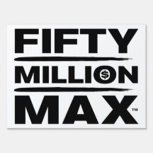 5000万Max™ブラックロゴ18"x24"プラカード記号