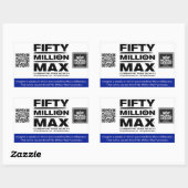 5000万Max™ 4長方形ステッカー(1) 長方形シール (シート)