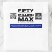 5000万Max™ 4長方形ステッカー(1) 長方形シール (バッグ)