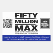 5000万Max™ 4長方形ステッカー(1) 長方形シール (正面)