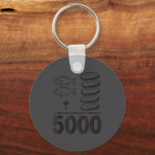 5000人を食べさせる奇跡 イエス 数学 キリスト教 おもしろ聖書 キーホルダー (正面)