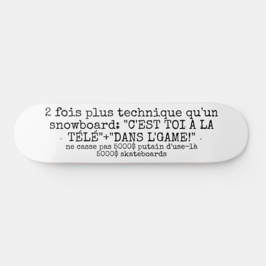 5000$ スケートボード (横)