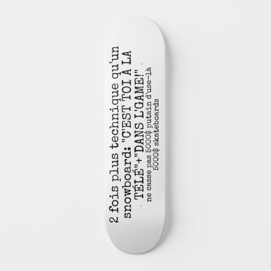 5000$ スケートボード (正面)