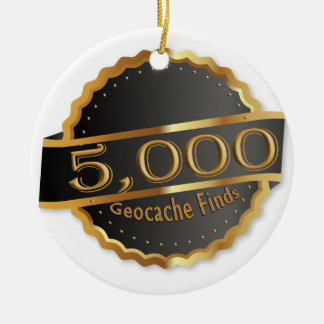 5000 FIND GEOCACHING ACHIEVEMENT AWARD セラミックオーナメント