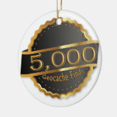 5000 FIND GEOCACHING ACHIEVEMENT AWARD セラミックオーナメント (左)