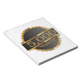 5000 FIND GEOCACHING ACHIEVEMENT AWARD ノートパッド (アングル)