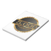 5000 FIND GEOCACHING ACHIEVEMENT AWARD ノートパッド (回転)