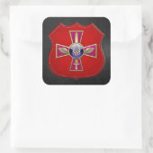 [500]ウクライナ空軍エンブレム スクエアシール (バッグ)