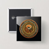 [500]エジプトの太陽の神ラ 缶バッジ (正面&裏面)