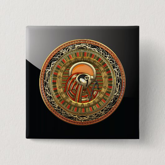 [500]エジプトの太陽の神ラ 缶バッジ (正面)