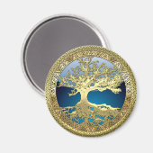 [500]ケルトの生命の木[金ゴールド] マグネット (正面/裏面)